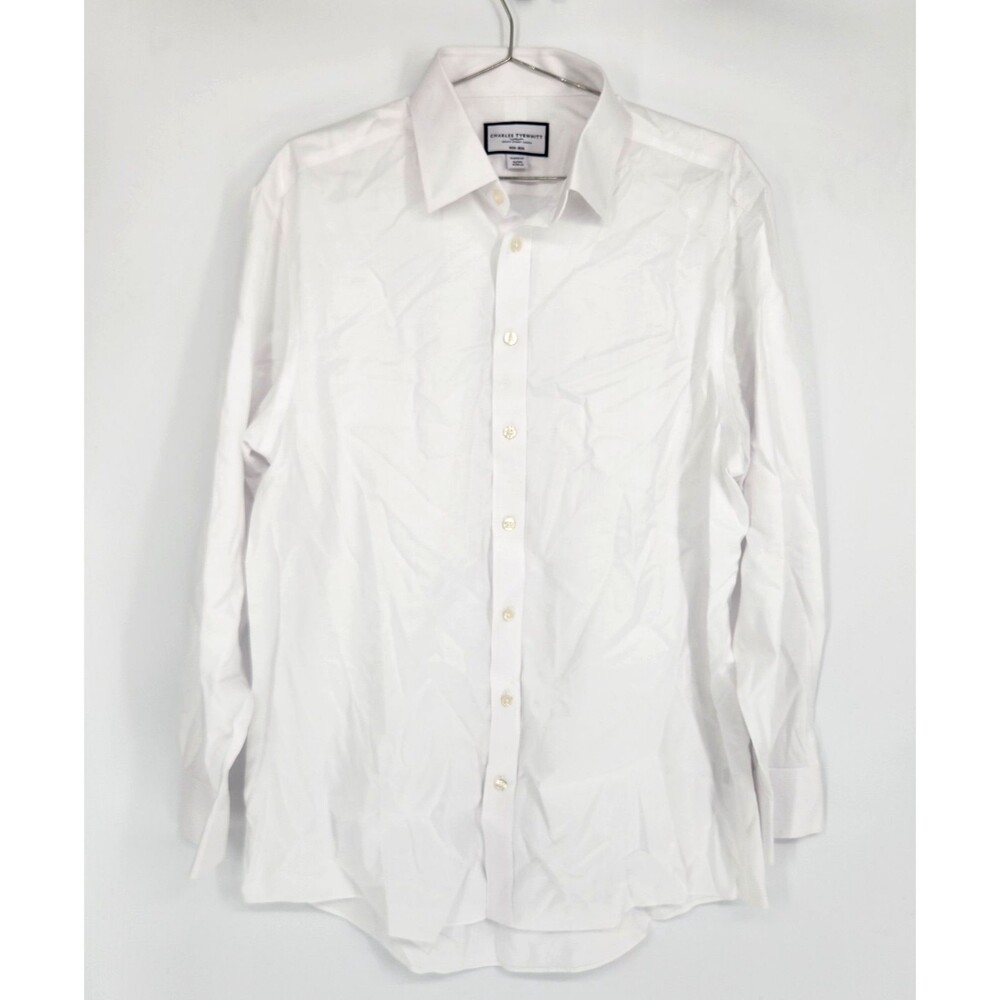 Charles Tyrwhitt Dress Shirt Mens 16/34 White Classic Fit Long Sleeve NWOT